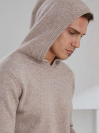 Kaschmir-Hoodie mit Rundhalsausschnitt für Herren