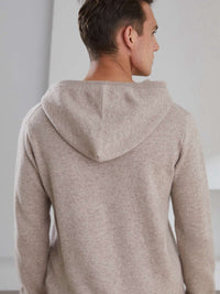 Kaschmir-Hoodie mit Rundhalsausschnitt für Herren