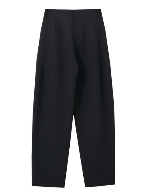 Hochtaillierte Hose mit geradem Bein