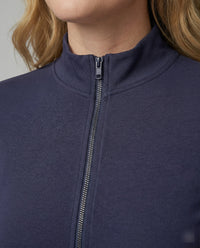 Damen Strickjacke Slim Fit Doppel-Reißverschluss Stehkragen Frühling