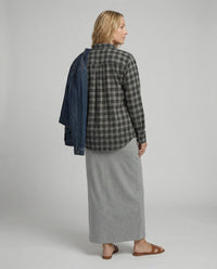 Ärmelloses figurschmeichelndes Maxikleid aus weichem Baumwolljersey mit Rundhalsausschnitt Friday