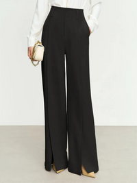 Elegante Hose mit hoher Taille und weitem Bein