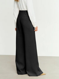 Elegante Hose mit hoher Taille und weitem Bein