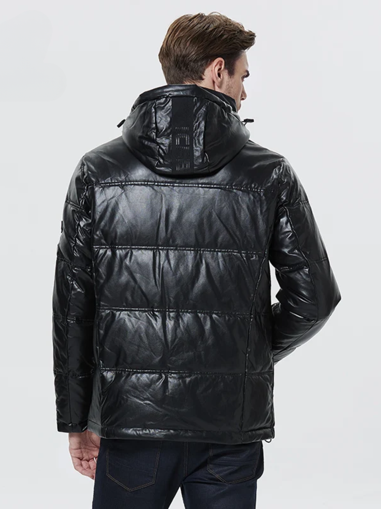 Gesteppte Jacke mit abnehmbarer Kapuze für Herren