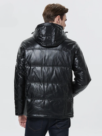 Gesteppte Jacke mit abnehmbarer Kapuze für Herren