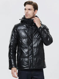 Gesteppte Jacke mit abnehmbarer Kapuze für Herren