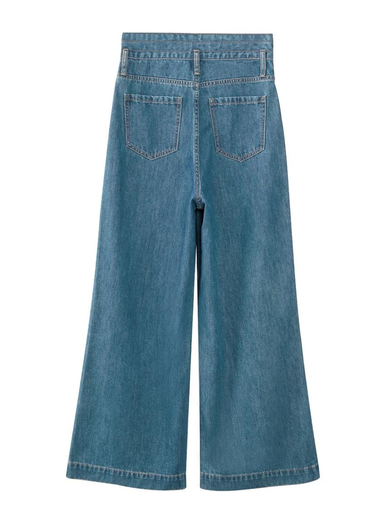 Retro-Jeans mit weitem Bein und hoher Taille