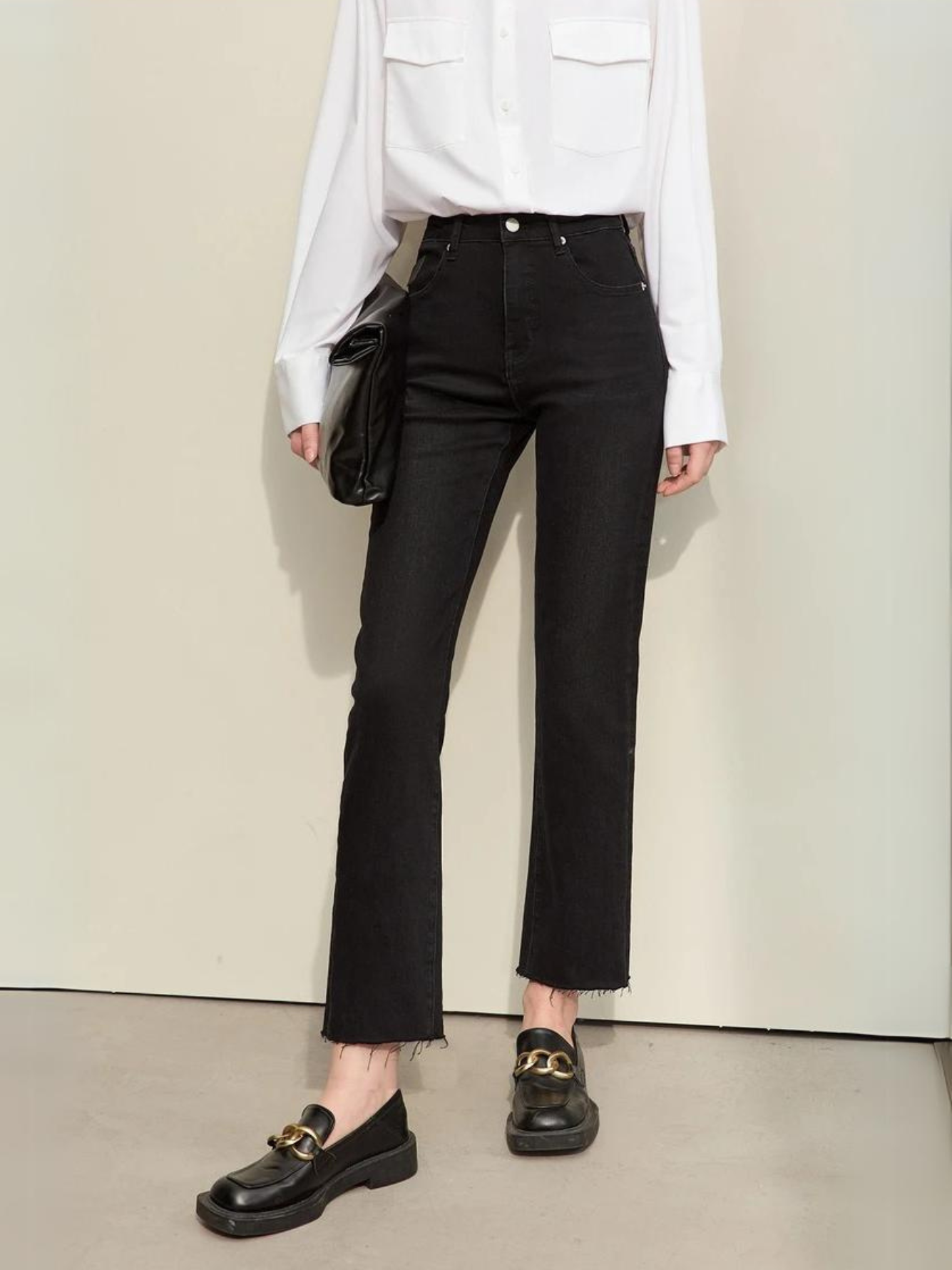 Vintage Bleistiftjeans mit hoher Taille