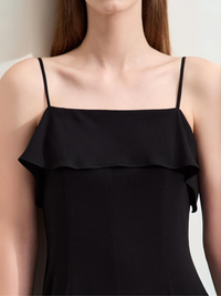 Minimalistisches Midikleid aus Chiffon