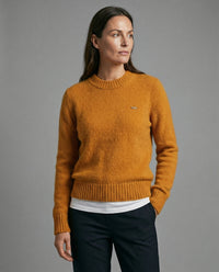 Oversize Damen Strickpullover Rundhals Weich Orange Winter Pullover S Orange