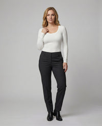 Damen Langarmshirt Elastisch Rundhals Herbst Weiches Komfort Oberteil