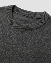 Schlankmachendes Rundhals Woll-Strickshirt für Damen im Herbst Winter