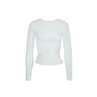 Damen Strickpullover Wolle Rundhals Slim-Fit Herbst Winter Oberteil Weiß