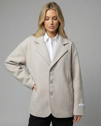 Damen weiße strickjacke weit geschnittener Strickcardigan mit Knopfleiste und Eingriffstaschen Friday