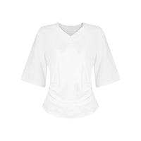 Locker geschnittenes Damen V-Neck T-Shirt Sommer Übergröße Bequem Soft