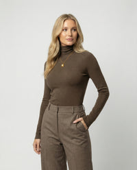 Damen Rollkragen Wollpullover für Herbst und Winter Mode