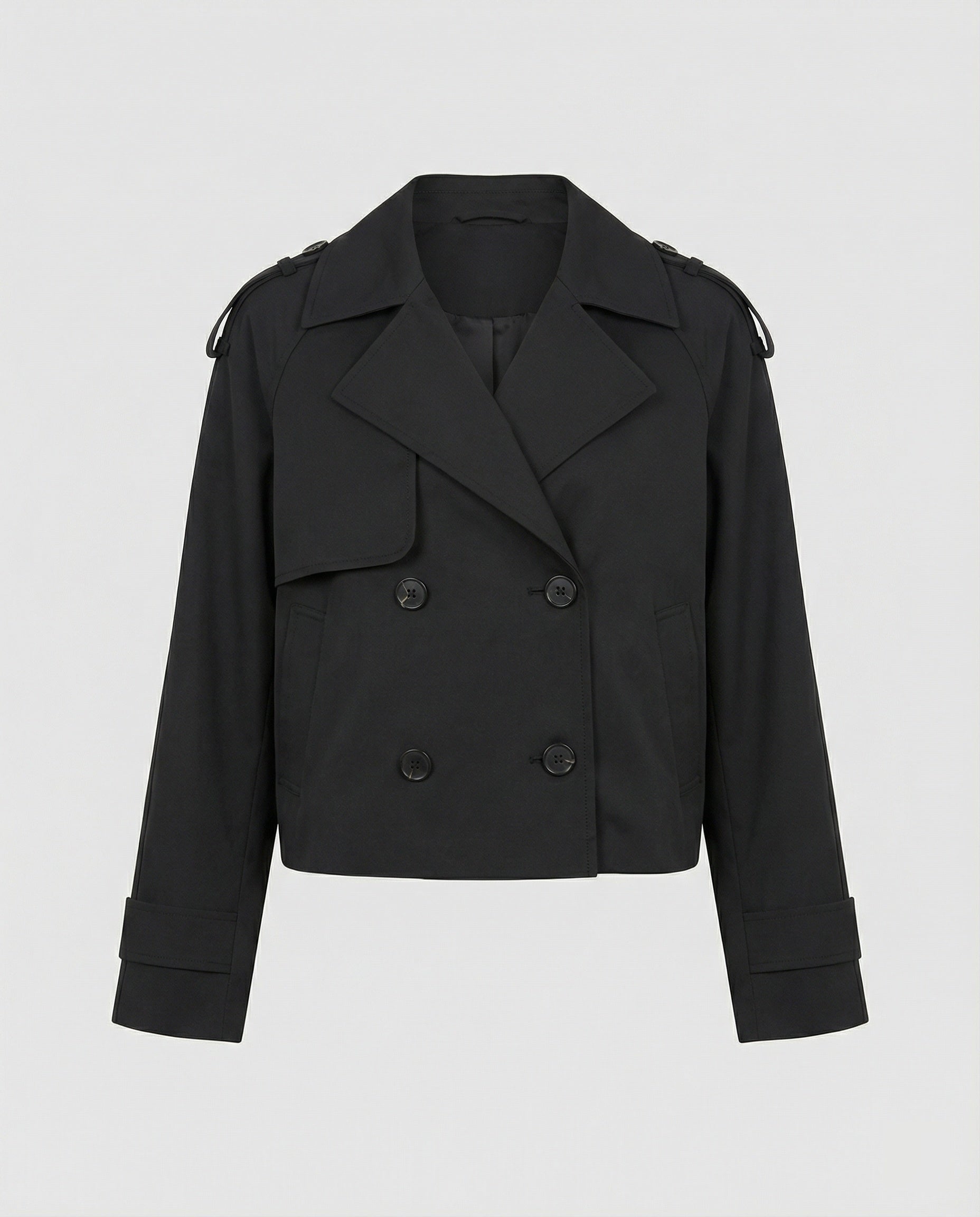 Damen Lederjacke Kurz Locker Geschnitten PU-Leder Stylische Übergangsjacke