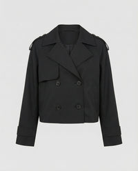 Damen Lederjacke Kurz Locker Geschnitten PU-Leder Stylische Übergangsjacke
