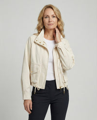Damen Kurzjacke Trenchcoat mit Kordelzug Lockere Passform Frühling XS Weiß