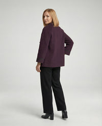 Damen Zopfstrick Pullover Damen kurze Doppelreiher Strickjacke mit Reverskragen und Kordelzug in hochwertiger Schurwollmischung Friday