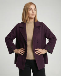Damen Zopfstrick Pullover Damen kurze Doppelreiher Strickjacke mit Reverskragen und Kordelzug in hochwertiger Schurwollmischung Friday