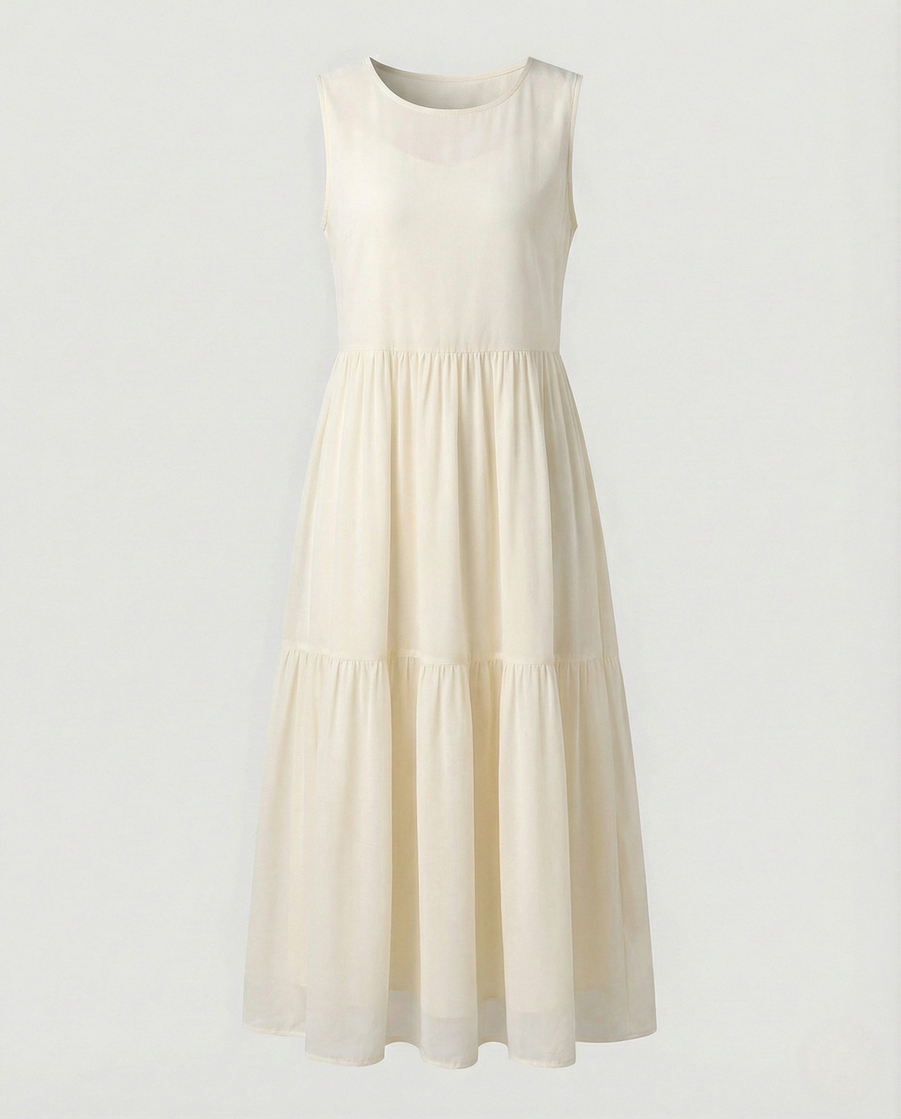 Damen Ärmelloses Maxi Stufenkleid mit Print