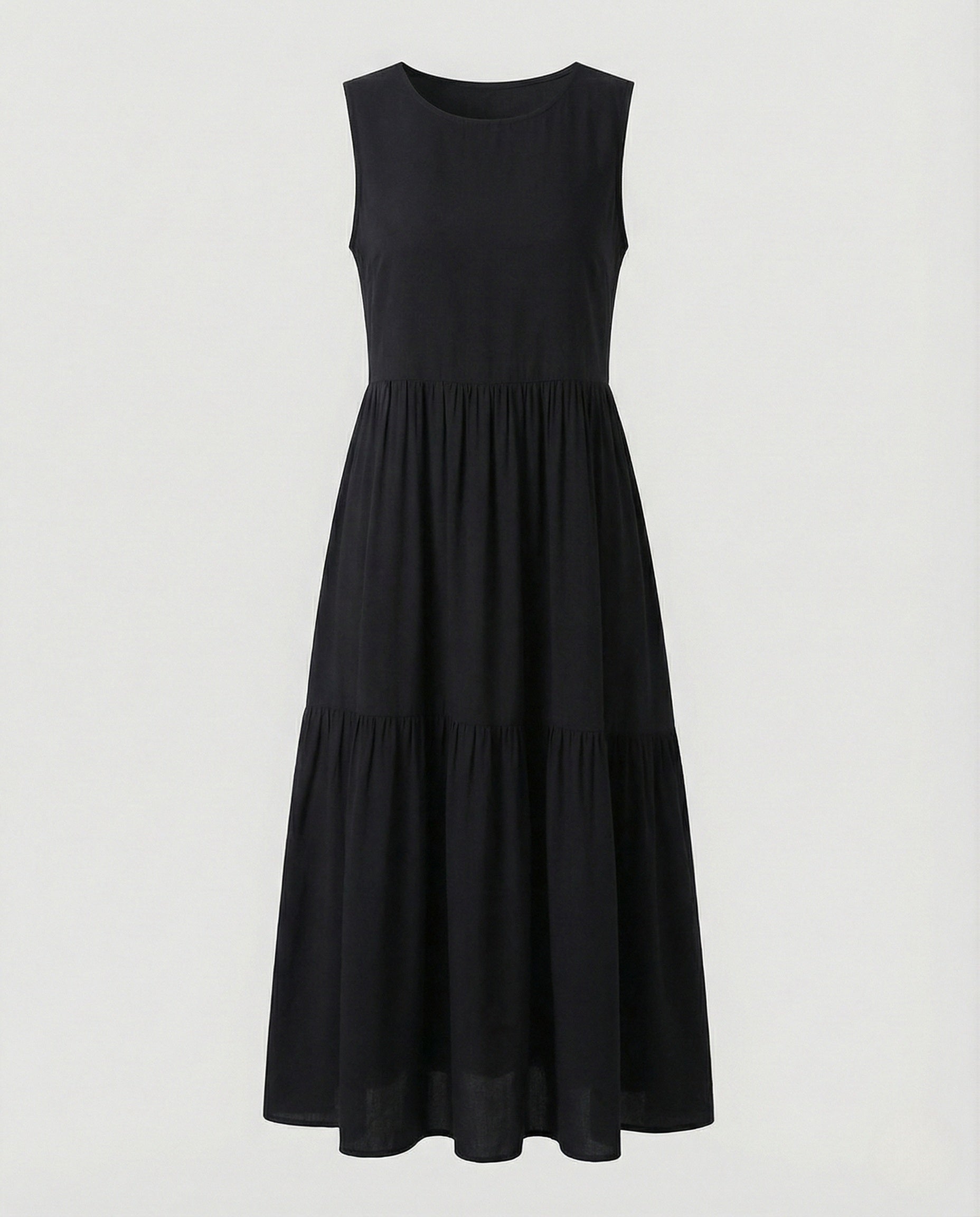 Damen Ärmelloses Maxi Stufenkleid mit Print