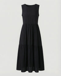 Damen Ärmelloses Maxi Stufenkleid mit Print