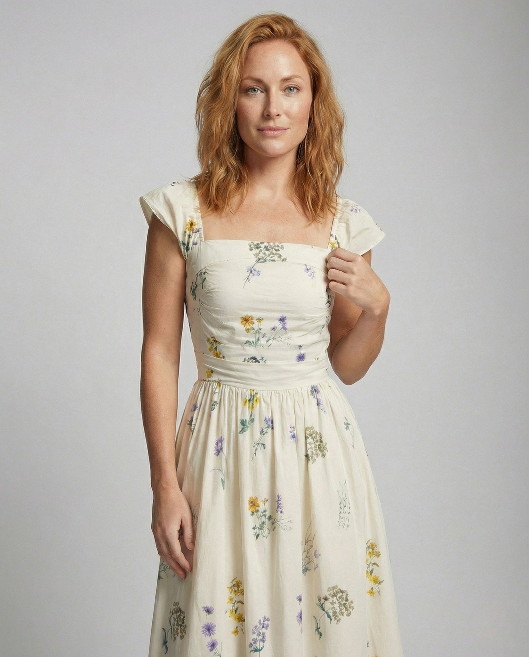 Damen Florales Sommer Maxikleid mit Corsage