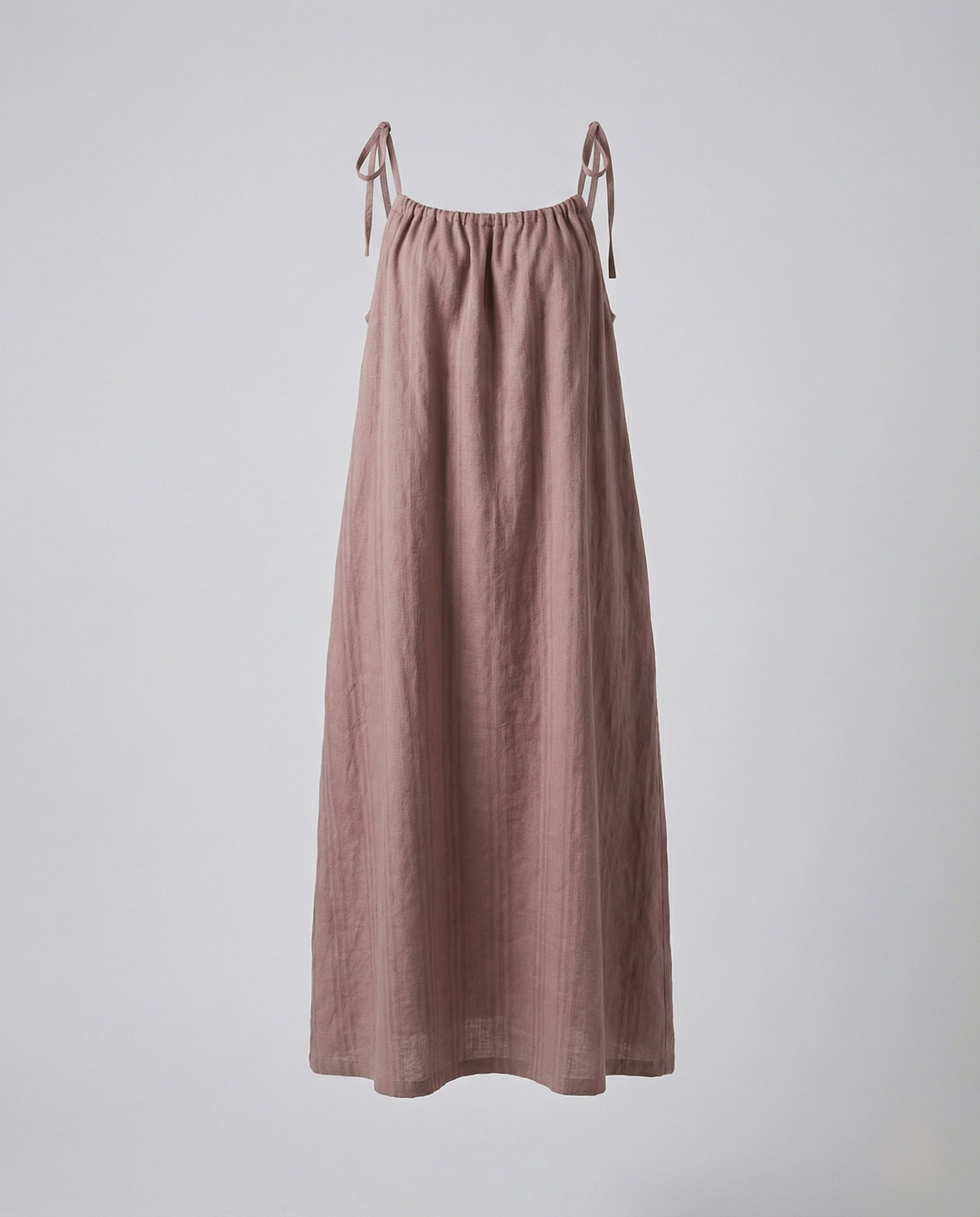 Damen Leinen Maxikleid mit Spaghettiträgern