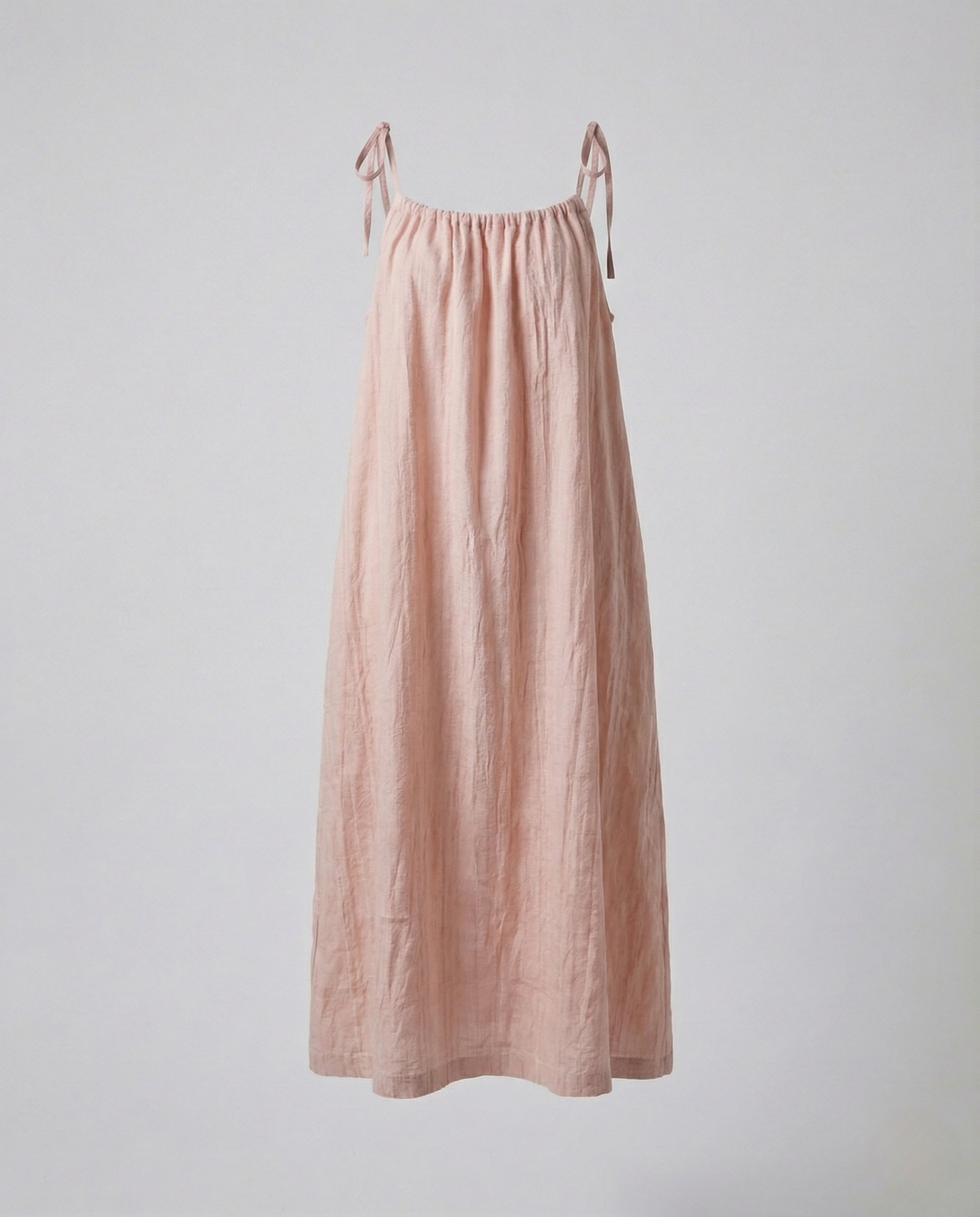 Damen Leinen Maxikleid mit Spaghettiträgern