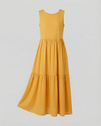 Damen A-Linien Maxikleid mit Schmetterlingsprint