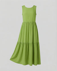 Damen A-Linien Maxikleid mit Schmetterlingsprint