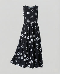 Damen A-Linien Maxikleid mit Schmetterlingsprint