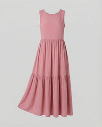 Damen A-Linien Maxikleid mit Schmetterlingsprint