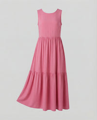 Damen A-Linien Maxikleid mit Schmetterlingsprint