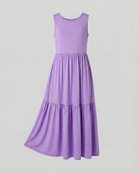 Damen A-Linien Maxikleid mit Schmetterlingsprint