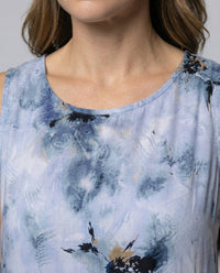 Damen Gestuftes Maxikleid mit Blumenprint