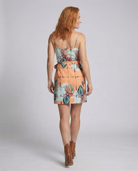 Damen Wickel Minikleid mit Spaghettiträgern