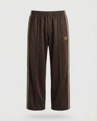 Unisex Trainingshose Satin mit Reißverschlusstaschen Braun