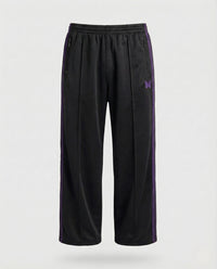 Unisex Trainingshose Satin mit Reißverschlusstaschen Violett