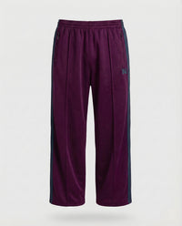 Unisex Trainingshose Satin mit Reißverschlusstaschen Weinrot