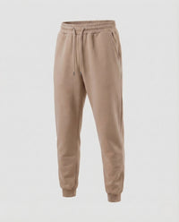 Unisex Jogginghose Baumwollfleece Freizeit Hose mit Elastischem Bund Apricot