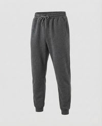 Unisex Jogginghose Baumwollfleece Freizeit Hose mit Elastischem Bund Dunkelgrau
