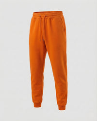 Unisex Jogginghose Baumwollfleece Freizeit Hose mit Elastischem Bund Orange