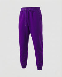 Unisex Jogginghose Baumwollfleece Freizeit Hose mit Elastischem Bund Violett