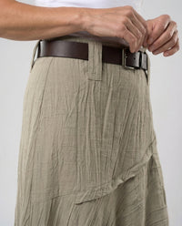 Damen Asymmetrischer Midirock Plissiert A Linie
