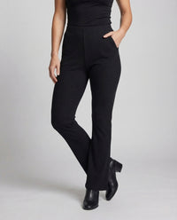 Damen Schlaghose Gerippt High Waist Strickhose