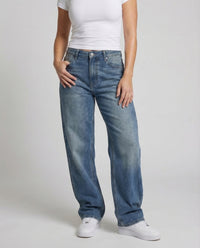 Unisex Baggy Denim Hose Locker Mittelnaht