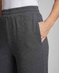 Damen Strickhose Ripp High Waist